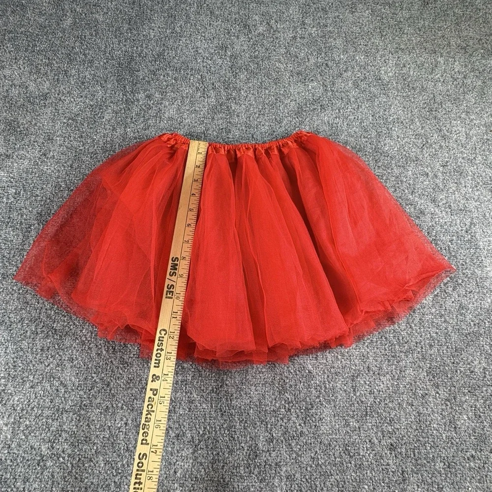 Dancina Tutu Skirt Girls 8-13 Red Tulle Ballet Dance Costume Halloween
